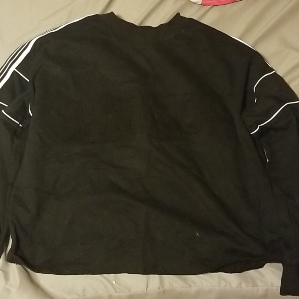 Black shirt with wording